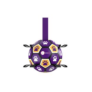 MISOKO šunų žaislas futbolo kamuolio formos, violetinis, 30 cm