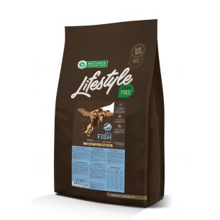 NATURE'S PROTECTION LIFESTYLE suaugusių visų veislių šunų sausas begrūdis pašaras su balta žuvimi 10 kg