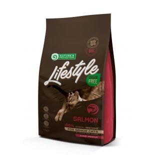 NATURE'S PROTECTION LIFESTYLE senstančių kačių sausas begrūdis pašaras su lašiša 1.5 kg