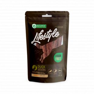 NATURE'S PROTECTION LIFESTYLE Šunų skanėstai antienos pagaliukai 75 g x 6