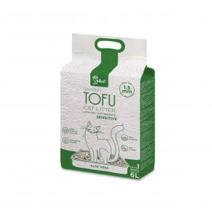 VELVET PAW TOFU kraikas jautrioms katėms su alijošiaus ekstraktu,1,5 mm granulės, 2,6 kg / 6 l