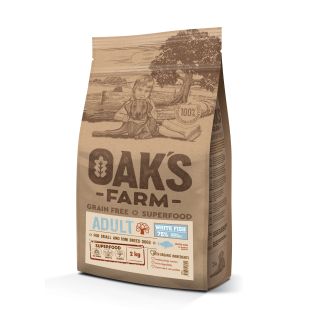 OAK'S FARM Cухой корм для маленьких взрослых собак с рыбой 2 кг