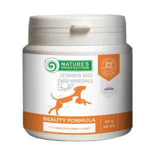 NATURE'S PROTECTION complementary feed for adult dogs for healthy skin & coat 80 tbl., 80 g