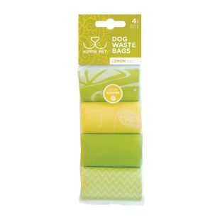 HIPPIE PET Waste bags for dogs lemon scent, 4x15 pcs.