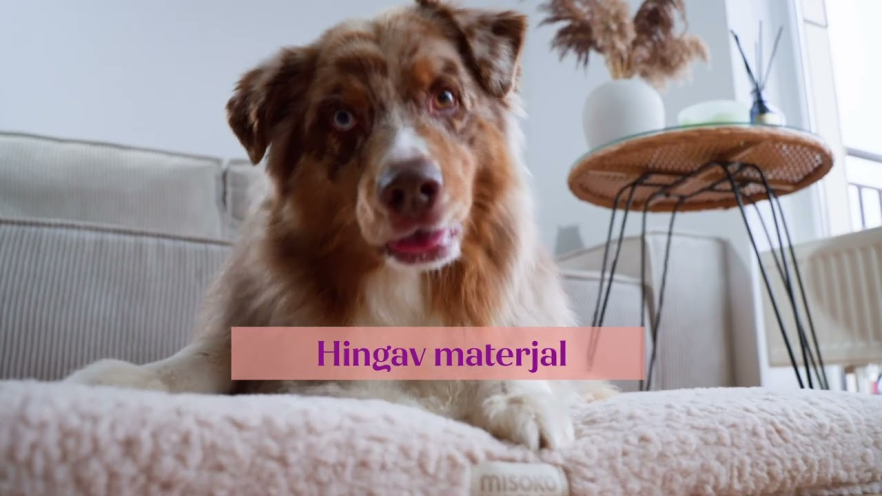 Video MISOKO soft pet bed, mattress, pink-orange size M - 1