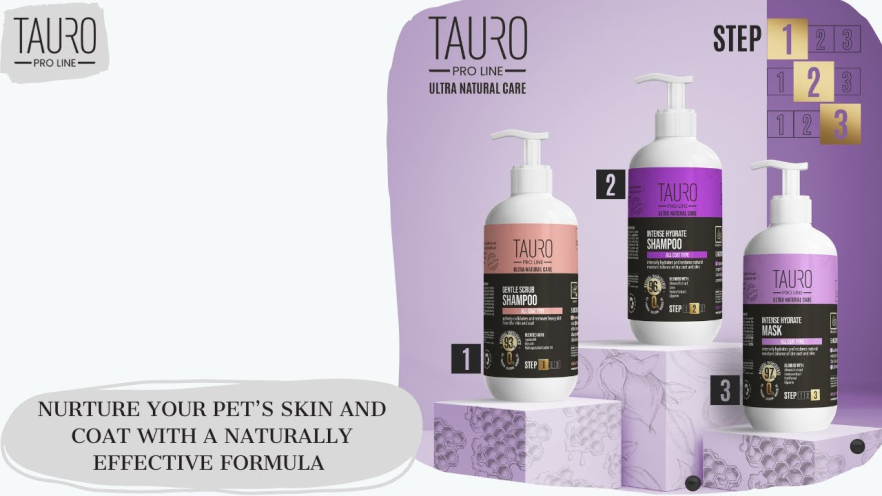 Video TAURO PRO LINE Ultra Natural Care intense hydrate shampoo for dogs and cats with white, light coat and skin 3785 ml - 1